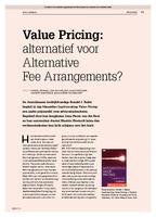 Value Pricing: alternatief voor Alternative Fee Arrangements?