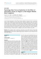 Psychology Data from an Exploration of the Effect of Anticipatory Stress on Disgust vs. Non-Disgust Related Moral Judgments