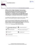 Effects of the Video-feedback intervention to promote positive parenting and sensitive discipline on mothers' neural responses to child faces: A randomized controlled ERP study including pre- and post-intervention measures
