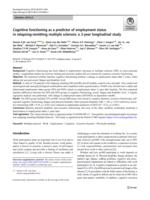 Cognitive functioning and employment status in relapsing remitting multiple sclerosis: a 2-year longitudinal study