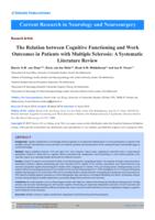 The relation between cognitive functioning and work outcomes in patients with Multiple Sclerosis: a systematic literature review