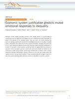 Economic system justification predicts muted emotional responses to inequality