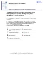 The Wayfinding Questionnaire: A clinically useful self-report instrument to identify navigation complaints in stroke patients