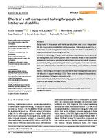 Effects of a self-management training for people with intellectual disabilities