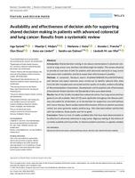 Availability and effectiveness of decision aids to support shared decision making in patients with advanced lung- or colorectal cancer: Results from a systematic review
