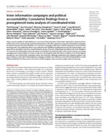 Voter Information Campaigns and Political Accountability: Cumulative Findings From a Preregistered Meta-analysis of Coordinated Trials