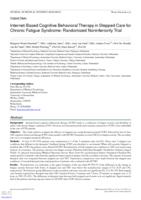 Internet-based cognitive behaviour therapy in stepped care for chronic fatigue syndrome: a randomized non-inferiority trial