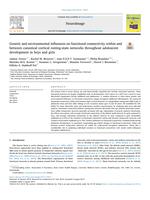 Genetic and environmental influences on functional connectivity within and between canonical cortical resting-state networks throughout adolescent development in boys and girls