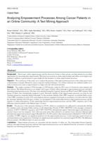 Analyzing Empowerment Processes Among Cancer Patients in an Online Community: A Text Mining Approach