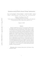 Quantum-assisted finite-element design optimization