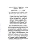 Stochastic Constraint Propagation for Mining Probabilistic Networks