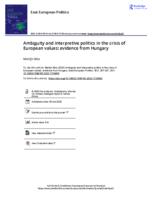 Ambiguity and interpretive politics in the crisis of European values: evidence from Hungary