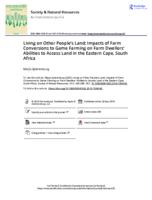 Living on Other People’s Land; Impacts of Farm Conversations to Game Farming on Farm Dwellers’ Abilities to Access Land in the Eastern Cape, South Africa