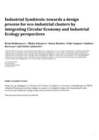 Industrial Symbiosis: Towards a design process for eco-industrial clusters by integrating Circular Economy and Industrial Ecology perspectives