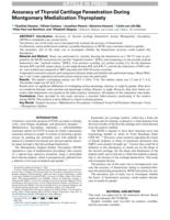 Accuracy of Thyroid Cartilage Fenestration during Montgomery Medialization Thyroplasty