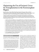 Optimizing the Use of Geriatric Livers for Transplantation in the Eurotransplant Region