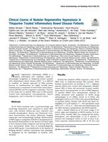 Clinical Course of Nodular Regenerative Hyperplasia in Thiopurine Treated Inflammatory Bowel Disease Patients