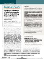 Influence of Reversal of a Partial Neuromuscular Block on the Ventilatory Response to Hypoxia