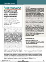 Nociception-guided versus Standard Care during Remifentanil-Propofol Anesthesia: A Randomized Controlled Trial