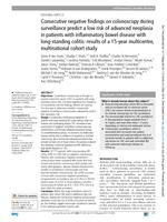 Consecutive negative findings on colonoscopy during surveillance predict a low risk of advanced neoplasia in patients with inflammatory bowel disease with long-standing colitis: results of a 15-year multicentre, multinational cohort study