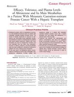 Efficacy, Tolerance, and Plasma Levels of Abiraterone and Its Main Metabolites in a Patient With Metastatic Castration-resistant Prostate Cancer With a Hepatic Transplant