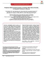 Peripheral mitochondrial function correlates with clinical severity in idiopathic Parkinson's disease