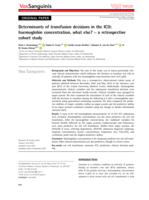 Determinants of transfusion decisions in the ICU