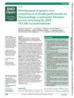 Development of generic core competences of health professionals in rheumatology: a systematic literature review informing the 2018 EULAR recommendations