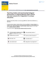 Teaching modes and social-epistemological dimensions in medical Massive Open Online Courses: Lessons for integration in campus education