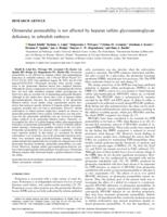 Glomerular permeability is not affected by heparan sulfate glycosaminoglycan deficiency in zebrafish embryos