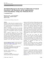 The Relationship between the Extent of Collaboration of General Practitioners and Pharmacists and the Implementation of Recommendations Arising from Medication Review A Systematic Review