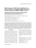 High frequency of MYC gene amplification is a common feature of radiation-induced sarcomas