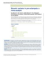 Genetic variants in pre-eclampsia: a meta-analysis