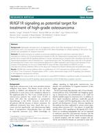 IR/IGF1R signaling as potential target for treatment of high-grade osteosarcoma