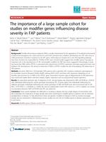 The importance of a large sample cohort for studies on modifier genes influencing disease severity in FAP patients