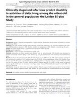 Clinically diagnosed infections predict disability in activities of daily living among the oldest-old in the general population: the Leiden 85-plus Study