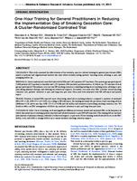 One-Hour Training for General Practitioners in Reducing the Implementation Gap of Smoking Cessation Care: A Cluster-Randomized Controlled Trial