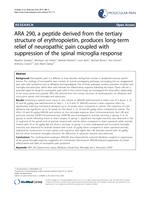 ARA 290, a peptide derived from the tertiary structure of erythropoietin, produces long-term relief of neuropathic pain coupled with suppression of the spinal microglia response