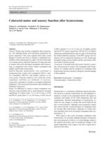 Colorectal motor and sensory function after hysterectomy