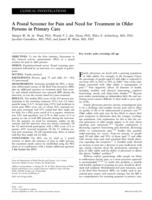 A Postal Screener for Pain and Need for Treatment in Older Persons in Primary Care