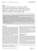 Health status measured by the Clinical COPD Questionnaire (CCQ) improves following post-acute pulmonary rehabilitation in patients with advanced COPD: a prospective observational study