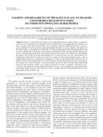 Validity and reliability of the Katz-15 scale to measure unfavorable health outcomes in community-dwelling older people