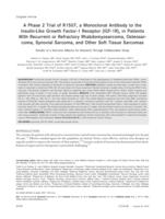 A Phase 2 Trial of R1507, a Monoclonal Antibody to the Insulin-Like Growth Factor-1 Receptor (IGF-1R), in Patients With Recurrent or Refractory Rhabdomyosarcoma, Osteosarcoma, Synovial Sarcoma, and Other Soft Tissue Sarcomas Results of a Sarcoma Alliance 