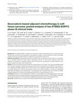 Doxorubicin-based adjuvant chemotherapy in soft tissue sarcoma: pooled analysis of two STBSG-EORTC phase III clinical trials