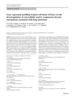 Gene expression profiling of giant cell tumor of bone reveals downregulation of extracellular matrix components decorin and lumican associated with lung metastasis