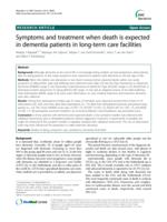 Symptoms and treatment when death is expected in dementia patients in long-term care facilities