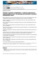 Changes in geriatric rehabilitation: a national programme to improve quality of care. The synergy and innovation in geriatric rehabilitation study