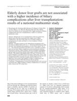 Elderly donor liver grafts are not associated with a higher incidence of biliary complications after liver transplantation: results of a national multicenter study