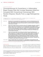 Chromoendoscopy for Surveillance in Inflammatory Bowel Disease Does Not Increase Neoplasia Detection Compared With Conventional Colonoscopy With Random Biopsies: Results From a Large Retrospective Study