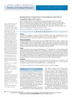 Randomized Comparison of Surveillance Intervals in Familial Colorectal Cancer